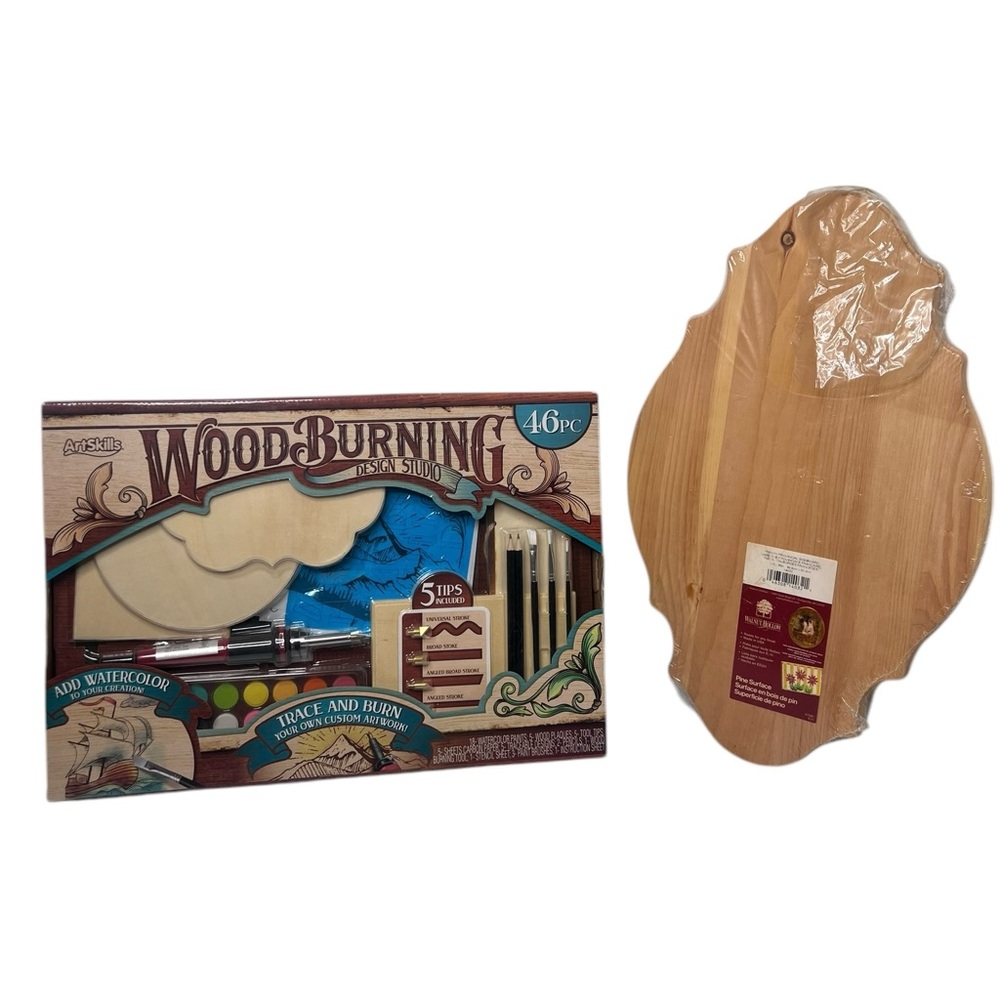 Wood Burning Design Studio with French Provincial Pine Signboard Set